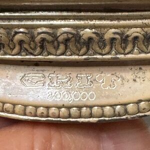 Vintage Ronson Queen Anne Engraved Crit 800,000 Table Lighter Pearl Finish